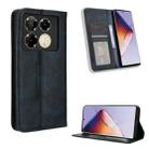 For Infinix Note 40 Pro 4G Magnetic Buckle Retro Texture Leather Phone Case(Blue) - 1