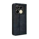 For Infinix Note 40 Pro 5G Magnetic Buckle Retro Texture Leather Phone Case(Blue) - 3