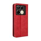 For Infinix Note 40 5G X6852 Magnetic Buckle Retro Texture Leather Phone Case(Red) - 3