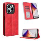 For Infinix Note 40X 5G X6838 Magnetic Buckle Retro Texture Leather Phone Case(Red) - 1