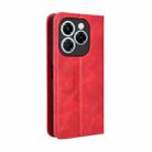 For Infinix Note 40X 5G X6838 Magnetic Buckle Retro Texture Leather Phone Case(Red) - 3