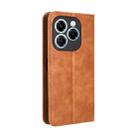 For Infinix Note 40X 5G X6838 Magnetic Buckle Retro Texture Leather Phone Case(Brown) - 3