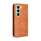 For Infinix Hot 50 5G Magnetic Buckle Retro Texture Leather Phone Case(Brown) - 3