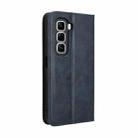 For Infinix Hot 50 Pro 4G Magnetic Buckle Retro Texture Leather Phone Case(Blue) - 3