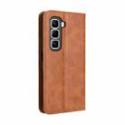 For Infinix Hot 50 Pro 4G Magnetic Buckle Retro Texture Leather Phone Case(Brown) - 3