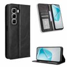 For Infinix Hot 50 Pro+ 4G Magnetic Buckle Retro Texture Leather Phone Case(Black) - 1