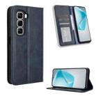 For Infinix Hot 50 Pro+ 4G Magnetic Buckle Retro Texture Leather Phone Case(Blue) - 1