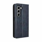 For Infinix Hot 50 Pro+ 4G Magnetic Buckle Retro Texture Leather Phone Case(Blue) - 3