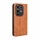 For Infinix Note 50 4G / Note 50 Pro 4G Magnetic Buckle Retro Texture Leather Phone Case(Brown) - 3