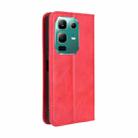For Infinix Note 50x 5G Magnetic Buckle Retro Texture Leather Phone Case(Red) - 3