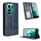 For Infinix Note 50x 5G Magnetic Buckle Retro Texture Leather Phone Case(Blue) - 1