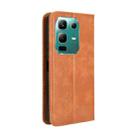 For Infinix Note 50x 5G Magnetic Buckle Retro Texture Leather Phone Case(Brown) - 3