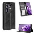 For Infinix Note 50 Pro+ Magnetic Buckle Retro Texture Leather Phone Case(Black) - 1
