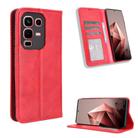 For Infinix Note 50s 5G Magnetic Buckle Retro Texture Leather Phone Case(Red) - 1