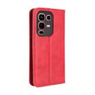 For Infinix Note 50s 5G Magnetic Buckle Retro Texture Leather Phone Case(Red) - 3