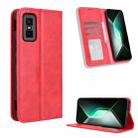 For Infinix GT 30 Pro 5G Magnetic Buckle Retro Texture Leather Phone Case(Red) - 1