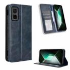 For Infinix GT 30 Pro 5G Magnetic Buckle Retro Texture Leather Phone Case(Blue) - 1