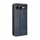 For Infinix Smart 10 Plus 4G Magnetic Buckle Retro Texture Leather Phone Case(Blue) - 3