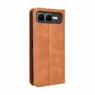 For Infinix Smart 10 Plus 4G Magnetic Buckle Retro Texture Leather Phone Case(Brown) - 3