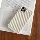 For iPhone 14 Stripe Pattern Cooling TPU Phone Case(White) - 1