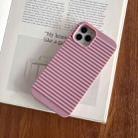 For iPhone 14 Plus Stripe Pattern Cooling TPU Phone Case(Purple) - 1