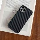 For iPhone 14 Plus Stripe Pattern Cooling TPU Phone Case(Black) - 1