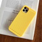 For iPhone 14 Pro Stripe Pattern Cooling TPU Phone Case(Yellow) - 1