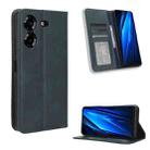 For Tenco Pova 5 4G Magnetic Buckle Retro Texture Leather Phone Case(Blue) - 1