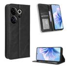 For Tecno Camon 20 Premier 5G Magnetic Buckle Retro Texture Leather Phone Case(Black) - 1