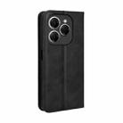 For Tecno Spark 20 Pro 4G Magnetic Buckle Retro Texture Leather Phone Case(Black) - 3