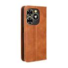 For Tecno Spark Go 2024 Magnetic Buckle Retro Texture Leather Phone Case(Brown) - 3