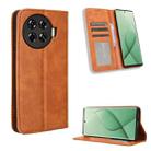 For Tecno Spark 20 Pro+ 4G Magnetic Buckle Retro Texture Leather Phone Case(Brown) - 1