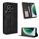 For Tecno Camon 30 5G / 4G Magnetic Buckle Retro Texture Leather Phone Case(Black) - 1