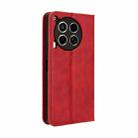 For Tecno Camon 30 5G / 4G Magnetic Buckle Retro Texture Leather Phone Case(Red) - 3