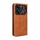 For Tecno Pova 6 Pro 5G Magnetic Buckle Retro Texture Leather Phone Case(Brown) - 3