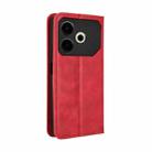 For Tecno Pova 6 Neo 4G Magnetic Buckle Retro Texture Leather Phone Case(Red) - 3