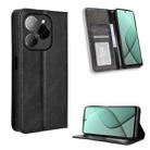 For Tecno Spark 20 Pro 5G Magnetic Buckle Retro Texture Leather Phone Case(Black) - 1