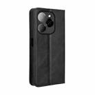 For Tecno Spark 20 Pro 5G Magnetic Buckle Retro Texture Leather Phone Case(Black) - 3