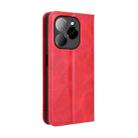 For Tecno Spark 20 Pro 5G Magnetic Buckle Retro Texture Leather Phone Case(Red) - 3