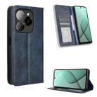 For Tecno Spark 20 Pro 5G Magnetic Buckle Retro Texture Leather Phone Case(Blue) - 1