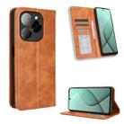 For Tecno Spark 20 Pro 5G Magnetic Buckle Retro Texture Leather Phone Case(Brown) - 1