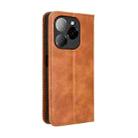 For Tecno Spark 20 Pro 5G Magnetic Buckle Retro Texture Leather Phone Case(Brown) - 3