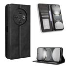 For Tecno Spark 30C 4G Magnetic Buckle Retro Texture Leather Phone Case(Black) - 1