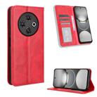 For Tecno Spark 30C 4G Magnetic Buckle Retro Texture Leather Phone Case(Red) - 1