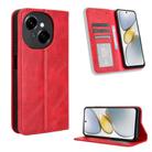 For Tecno Spark Go 1 / Pop 9 / Spark Go 2025 Magnetic Buckle Retro Texture Leather Phone Case(Red) - 1