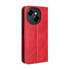 For Tecno Spark Go 1 / Pop 9 / Spark Go 2025 Magnetic Buckle Retro Texture Leather Phone Case(Red) - 3