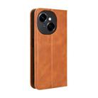 For Tecno Spark Go 1 / Pop 9 / Spark Go 2025 Magnetic Buckle Retro Texture Leather Phone Case(Brown) - 3