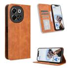 For Tecno Pova 6 Neo 5G / Spark 30 5G Magnetic Buckle Retro Texture Leather Phone Case(Brown) - 1