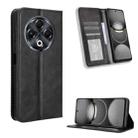 For Tecno Spark 30 4G Magnetic Buckle Retro Texture Leather Phone Case(Black) - 1