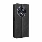 For Tecno Spark 30 4G Magnetic Buckle Retro Texture Leather Phone Case(Black) - 3
